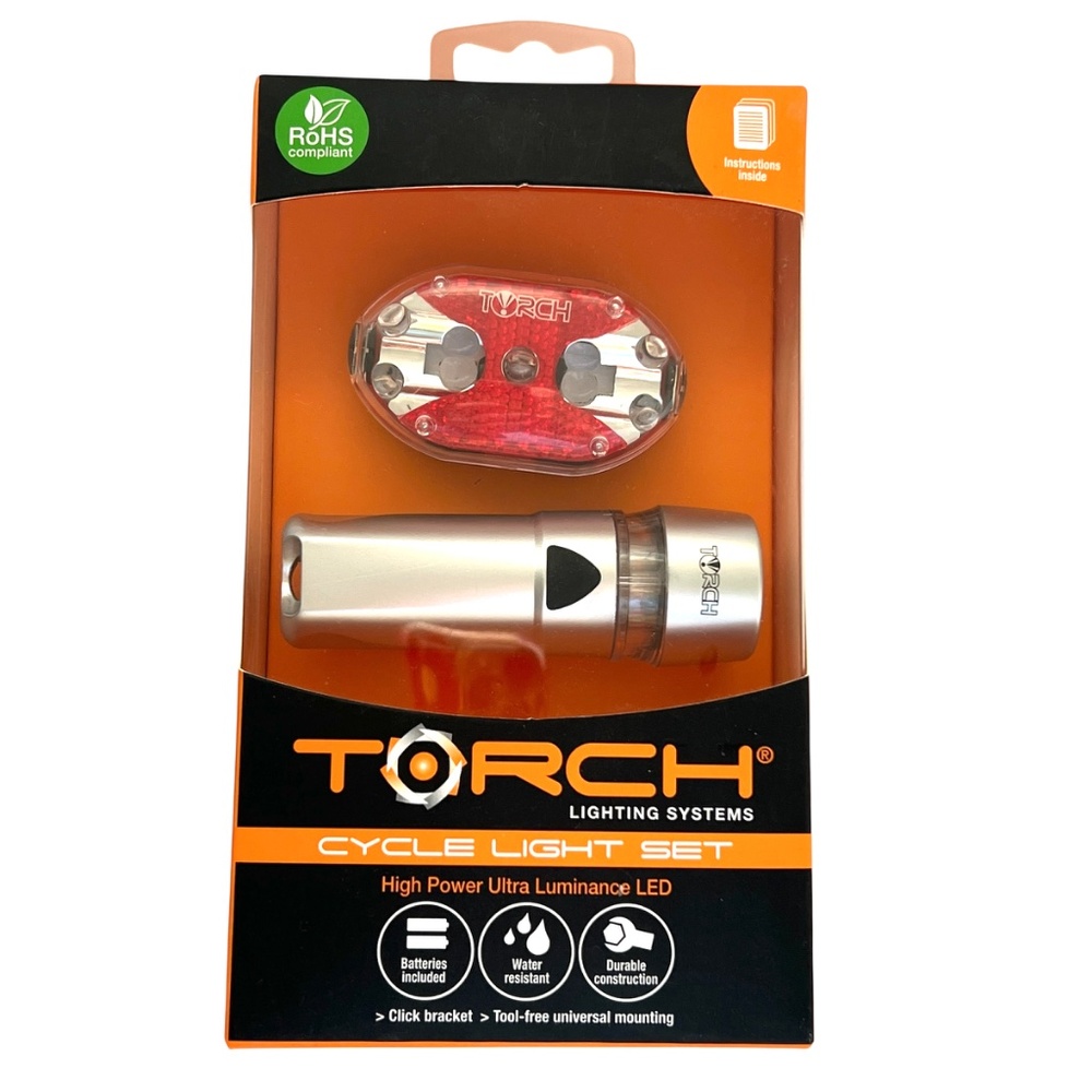 Cycle Light Set TORCH Lighting Systems High Power Ultra Luminance LED NEW in Box